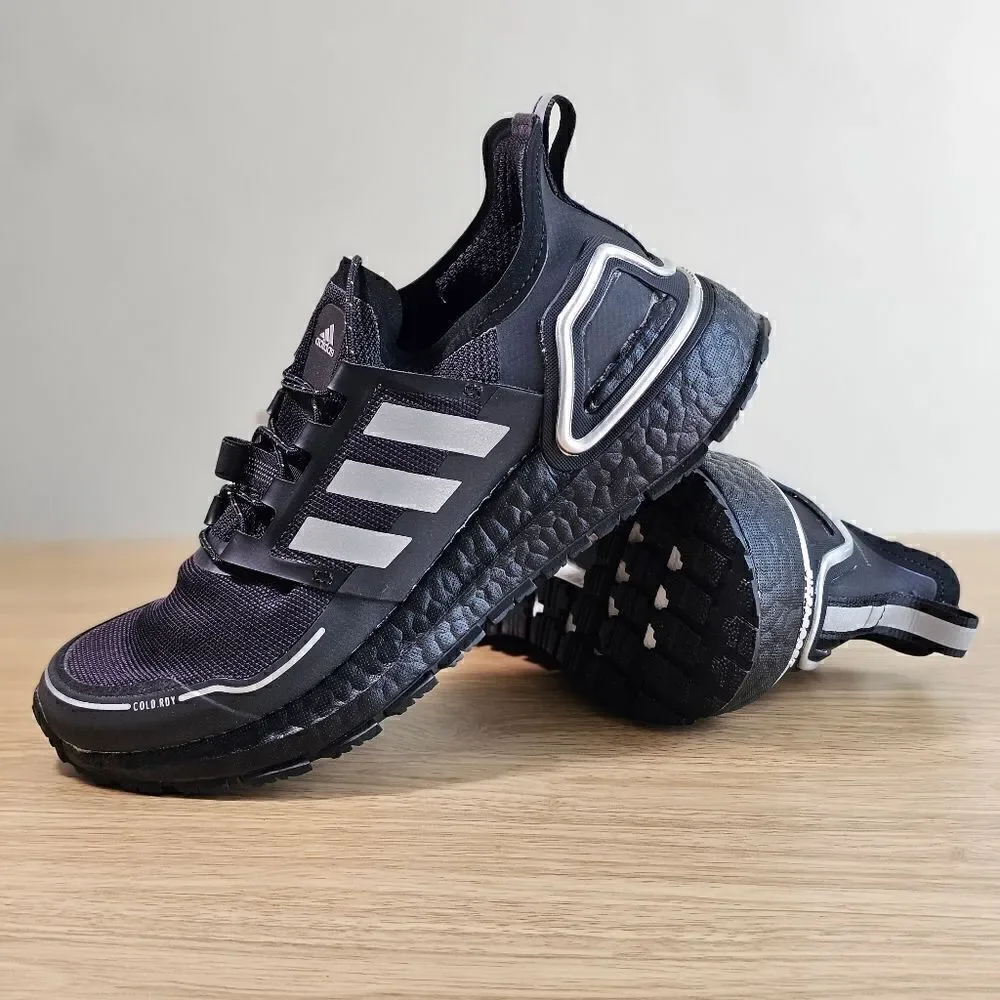 Adidas Ultraboost 20 Cold Ready Running Shoes Women’s 6 Black Silver Q46487 New